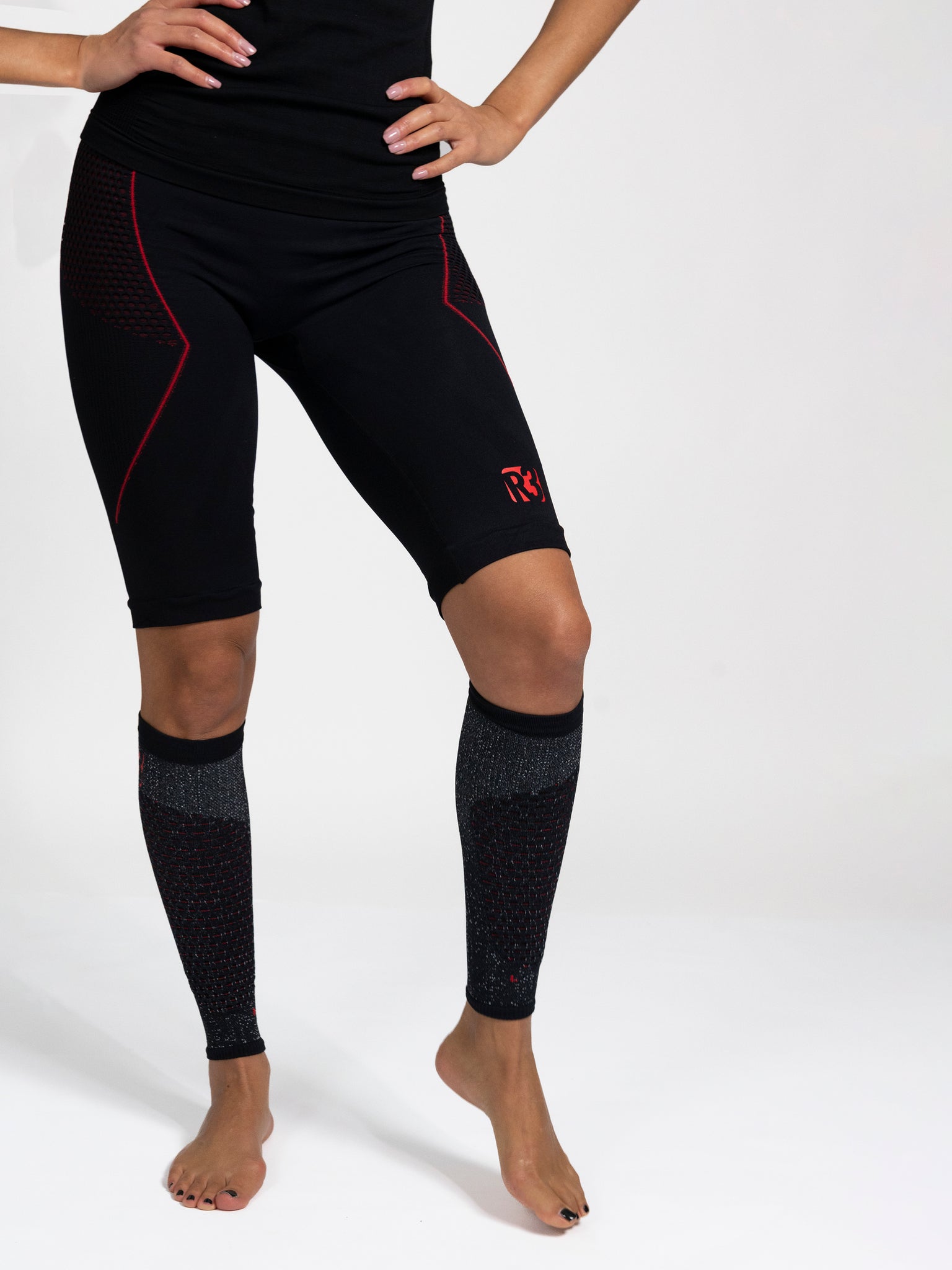 Gambale Calf Compression Unisex Black/Red
