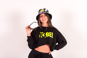 Crop-Top Sweatshirt - Black