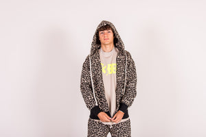 Animal Print Set with Hooded Jacket and Cargo Jogger