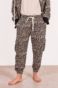 Animal Print Set with Hooded Jacket and Cargo Jogger