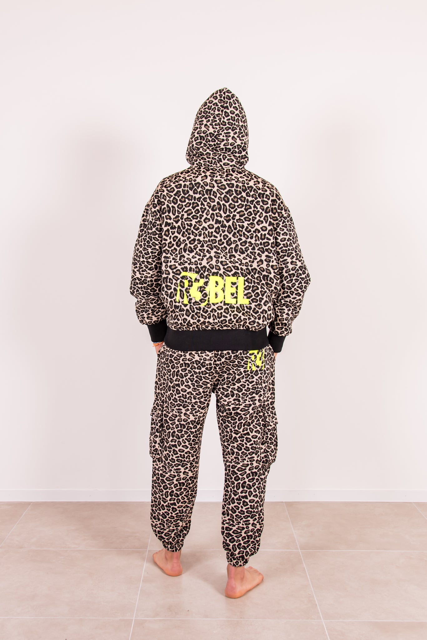 Animal Print Set with Hooded Jacket and Cargo Jogger