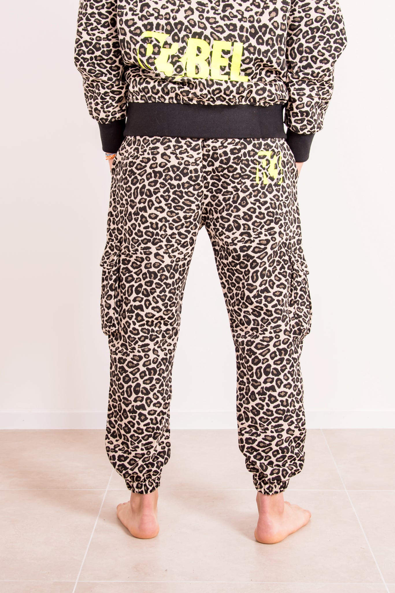 Animal Print Set with Hooded Jacket and Cargo Jogger