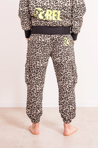 Animal Print Set with Hooded Jacket and Cargo Jogger