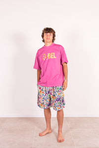 T-Shirt Colletto Alto - Rosa