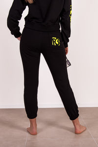 Jogger con Logo R3 su Tasca Posteriore - Nero