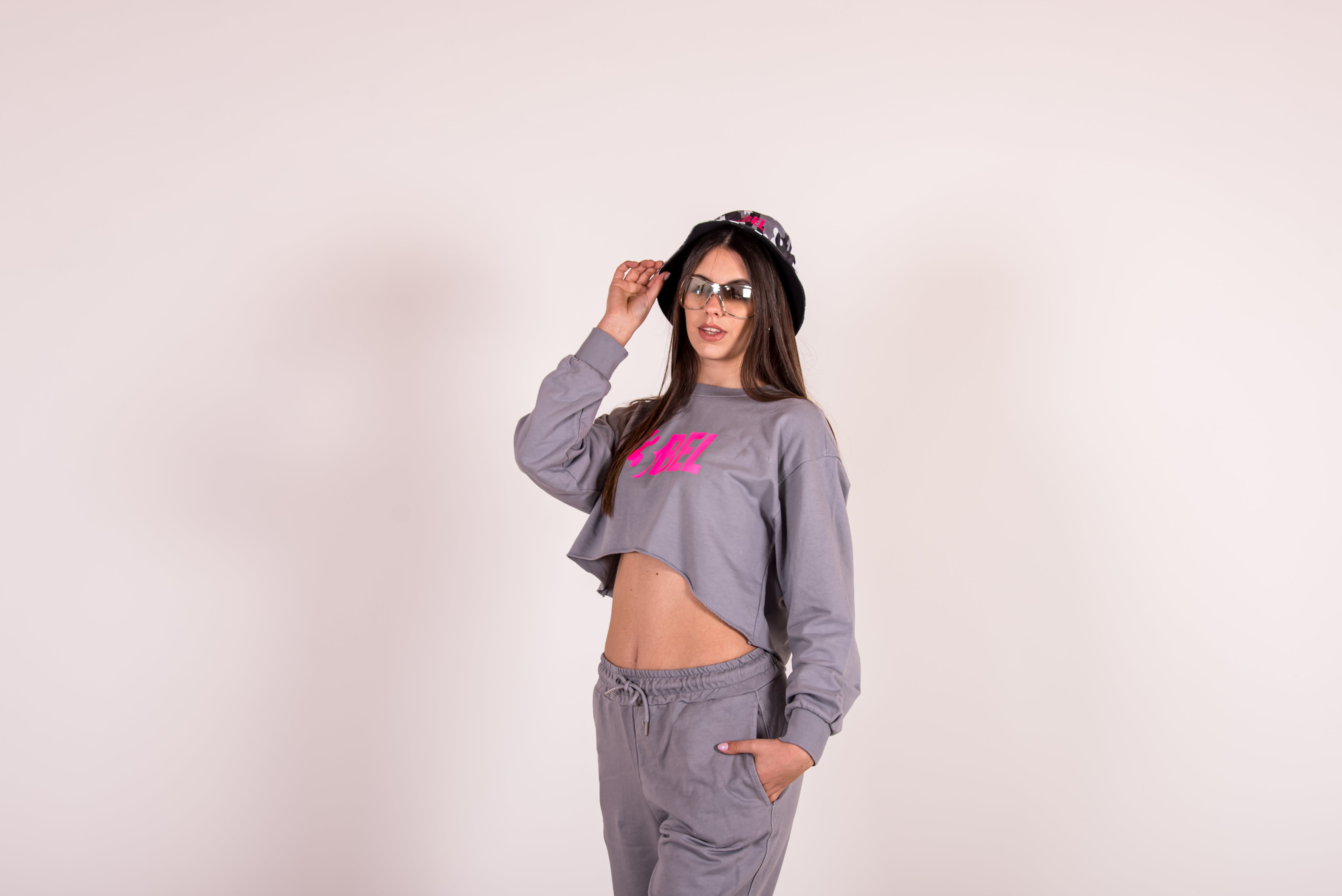 Crop-Top Sweatshirt - Iron