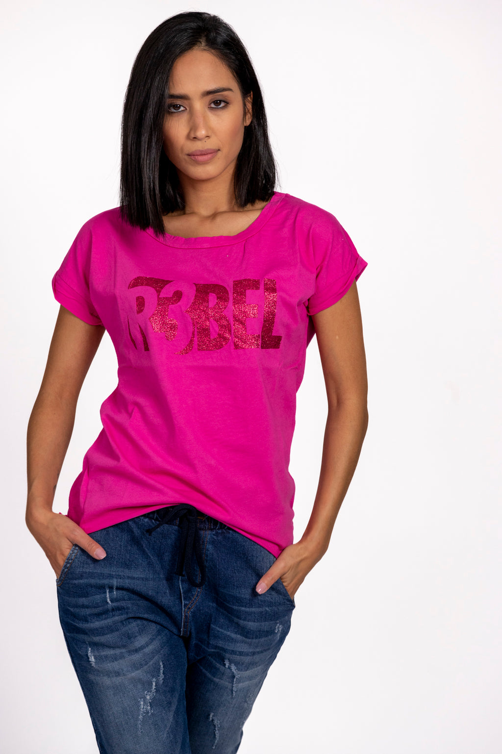 T-Shirt Palestra Donna Fucsia