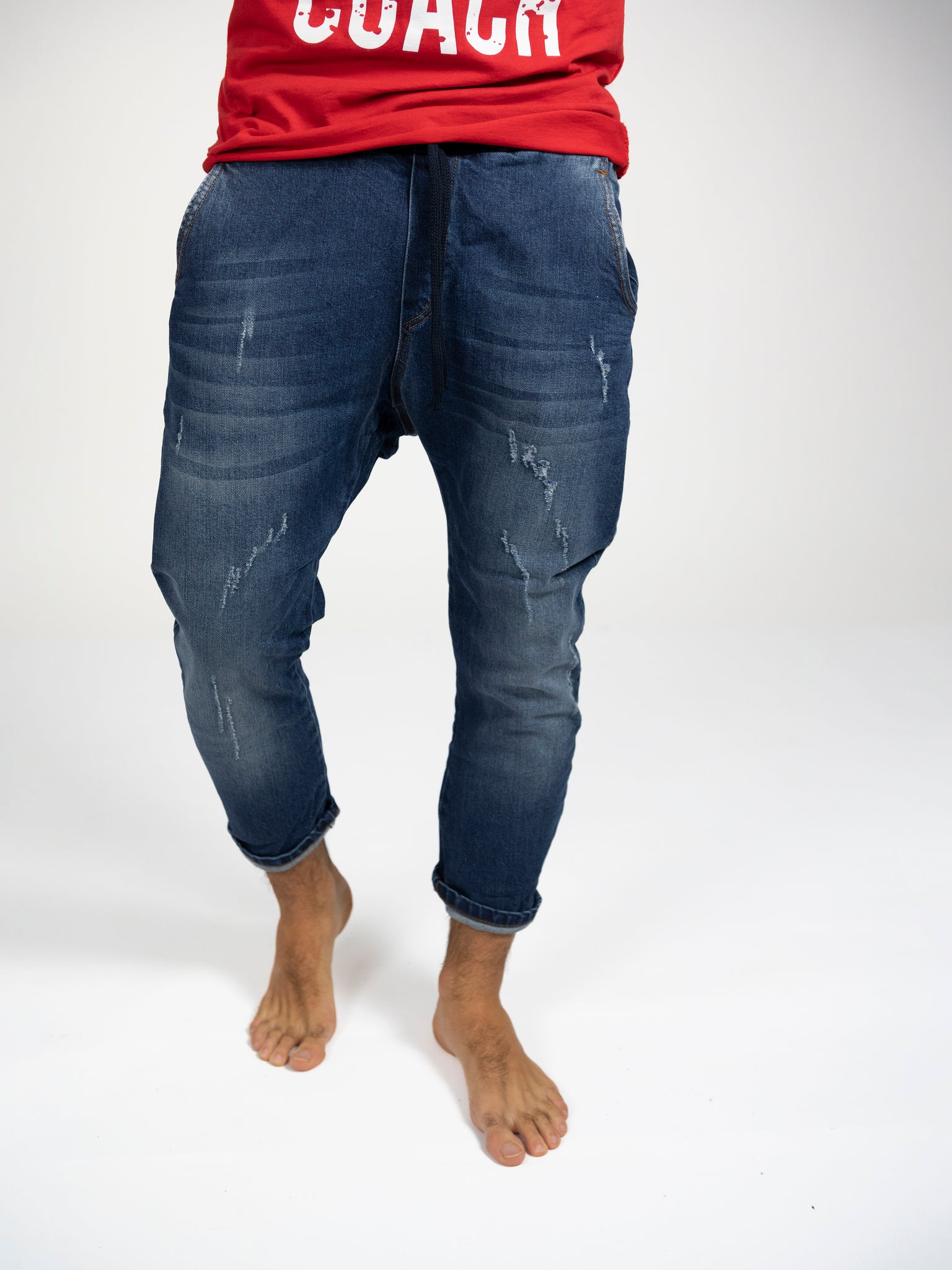 Pantalone Jogger Unisex Jeans Vintage Blue