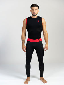 Leggins Sportivi Unisex Red/Black