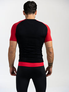 Red/Black Technical Fabric T-Shirt